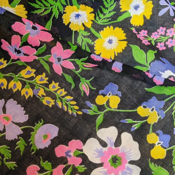 Miss Elliette California Vintage 1960s Garden Party Cotton Floral Maxi Dress- M* - Picture 12 of 16